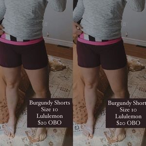 Lululemon Burgundy Shorts